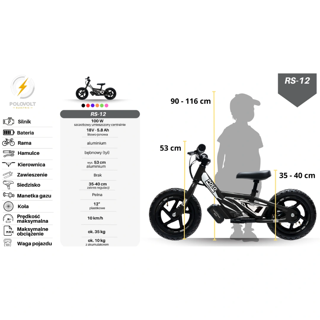 MINI CROSS ELEKTRYCZNY POLOVOLT RS-12