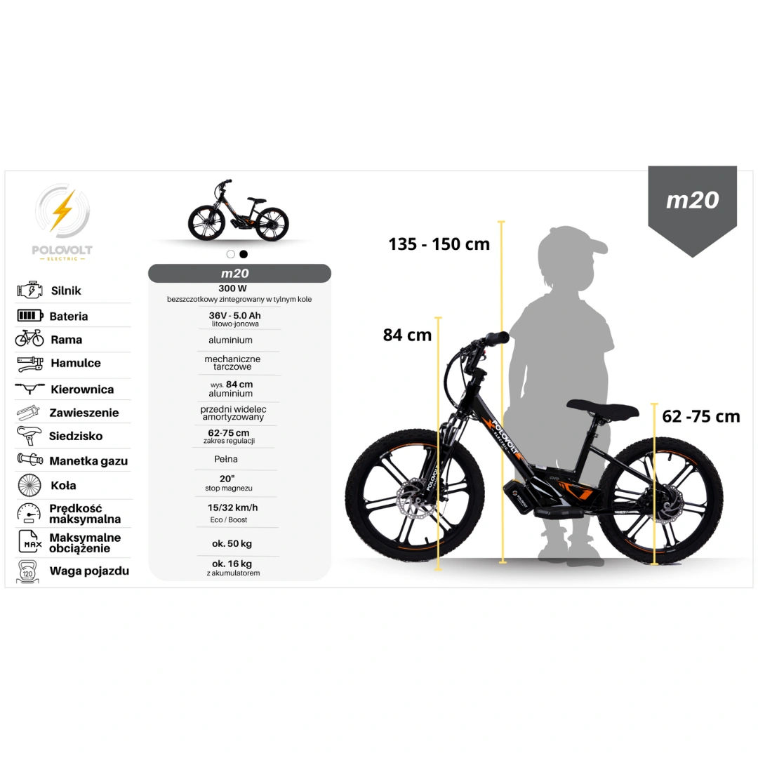 Rower elektryczny Polovolt M-20